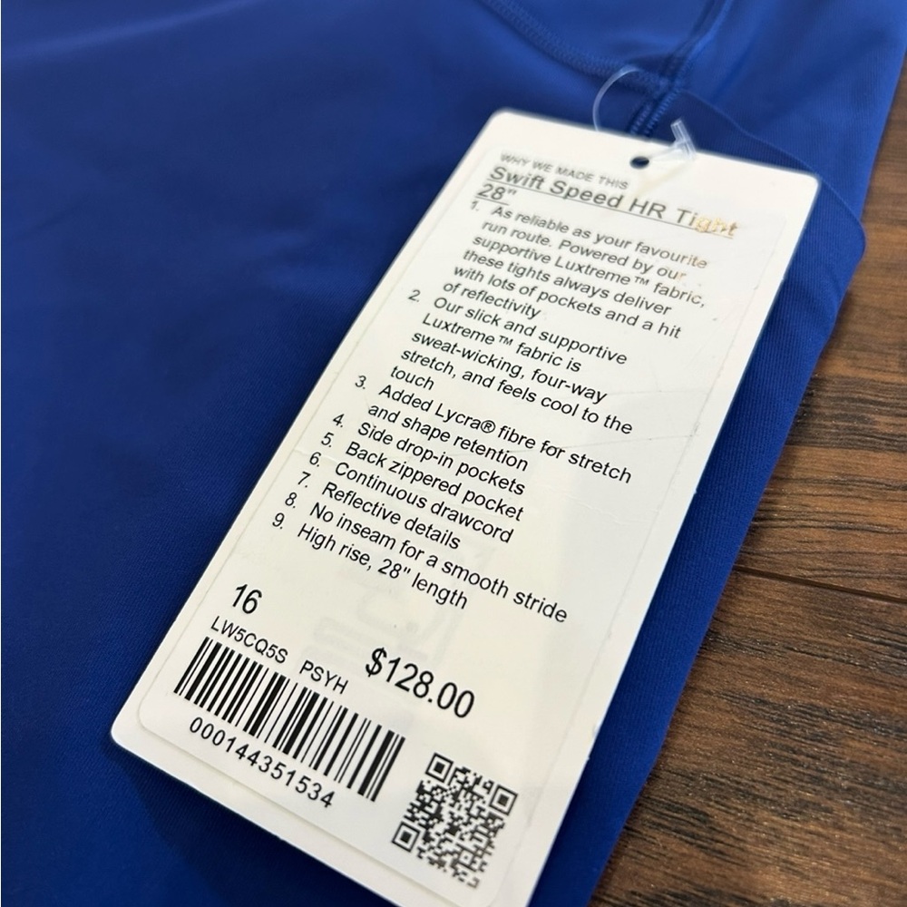 NWT Lululemon Swift Speed High Rise Tights Pockets Leggings Psychic Blue HTF 16 - Picture 3 of 16